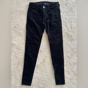 American Eagle Black Velvet Jeggings, size 0